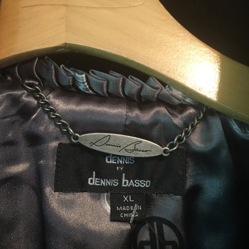 Dennis Basso Black Faux Fur Coat - Picture 2 of 7